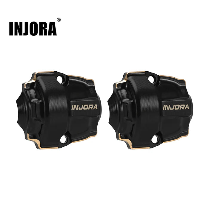 INJORA Black Coating Brass Diff Covers for 1/32 Redcat Ascent-32
