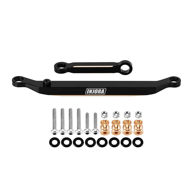 INJORA 14g Heavy Black Brass Steering Links for 1/24 Axial SCX24