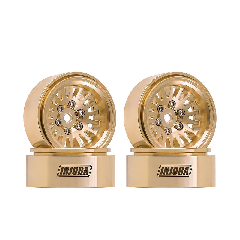 INJORA 1.0 Plus Brass Beadlock Wheels for 1/24 1/18 RC Crawler (W1109)