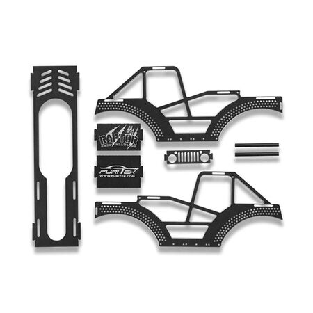 FURITEK RAPTOR ALUMINUM FRAME KIT FOR SCX24 CRAWLERS - BLACK