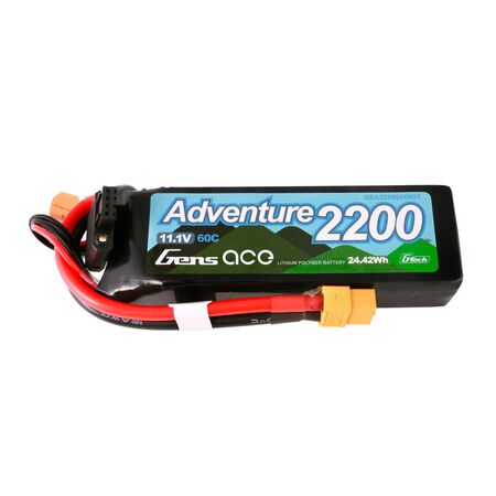 11.1V 2200mAh 3S 60C G-Tech Smart LiPo: XT60