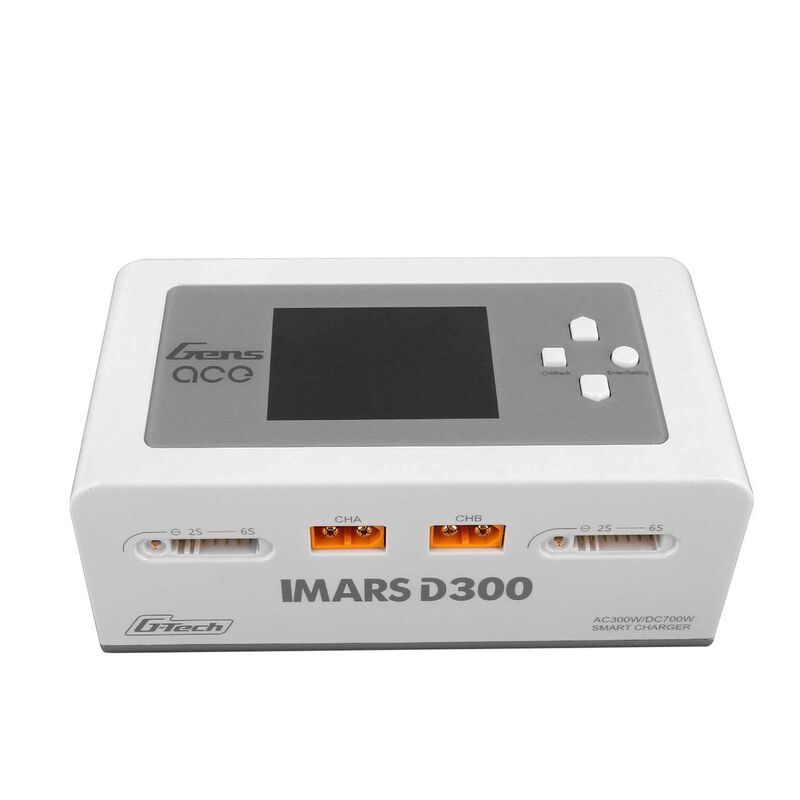Gens Ace IMARS D300 G-Tech AC/DC 300W/700W Charger White