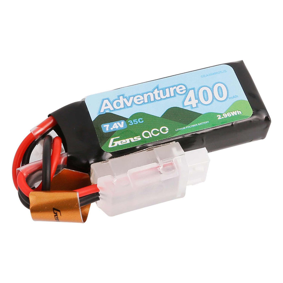 Gens Ace 400mAh 2S 7.4V 35C Lipo battery for SCX24