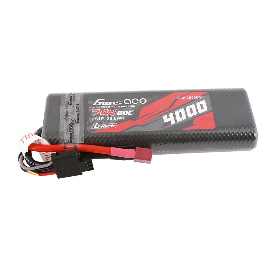 Gens Ace G-tech 4000mAh 7.4V 60C 2S1P Hard Case Lipo Deans