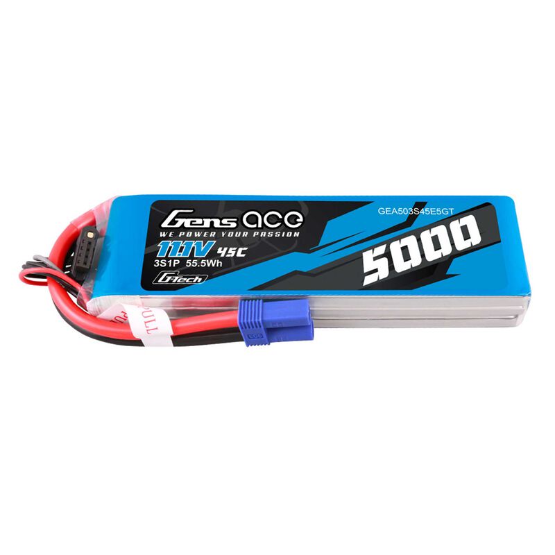 5000mAh 11.1V 45C 3S1P G-Tech Lipo Battery Pack