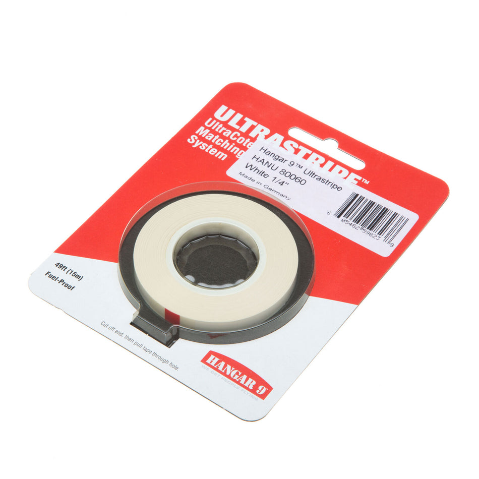 UltraStripe 1/4" White Trim Tape – Self-Adhesive Vinyl Striping [HANU80060]
