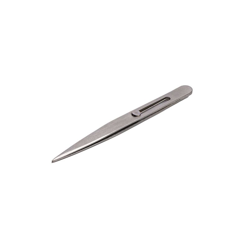 4.75" Point Slide Lock Stainless Steel Tweezer