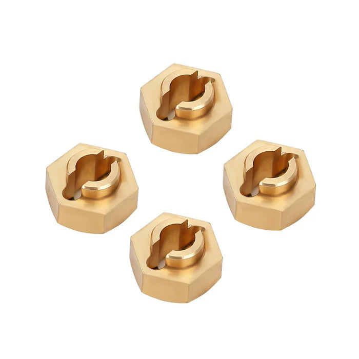 INJORA 7mm Brass Wheel Hex Hub Extenders for Axial SCX24 AX24