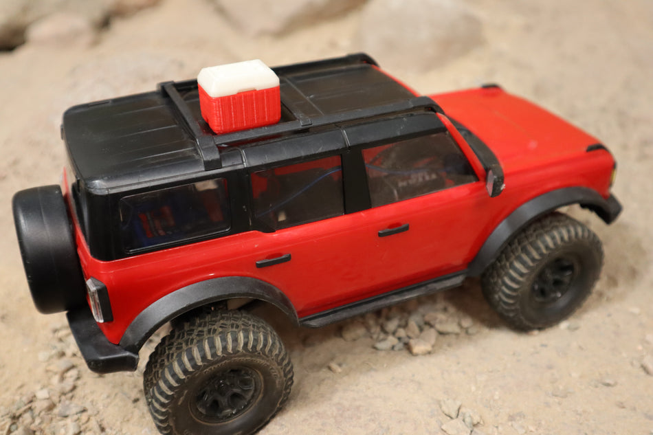 1/10 Scale Red Cooler – Trail Accessory for RC Crawlers & Scale Builds