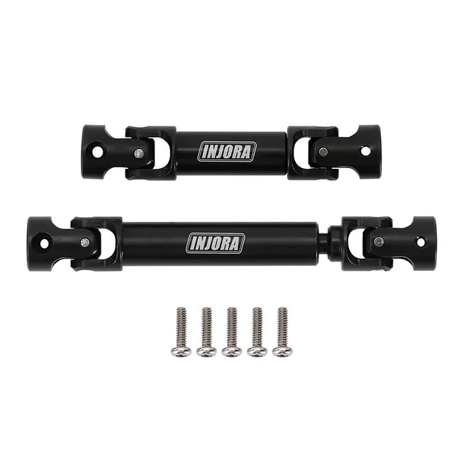 INJORA Black Hardened Steel Drive Shafts for 1/18 TRX4M Defender Bronco (4M-50BK)