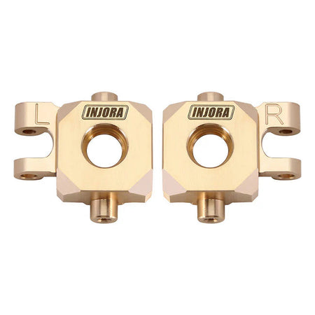 Two gold metal components with 'INJORA' branding on a white background