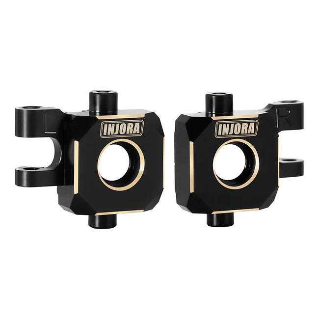 INJORA 11g/pcs Black Brass Steering Knuckles for 1/18 TRX4M (2) (4M-04BK)