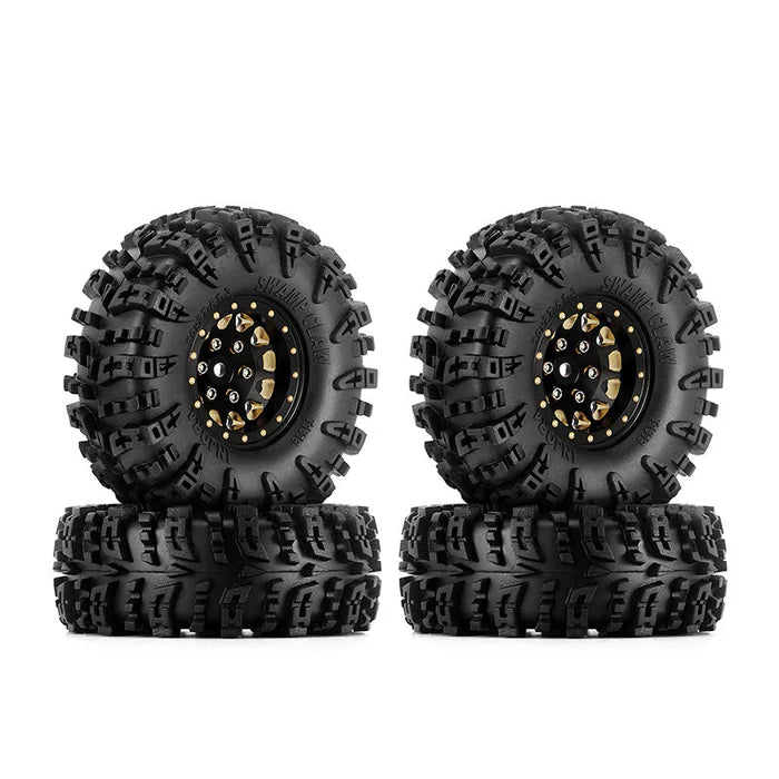 INJORA 1.3" 70*27mm -3.75mm Offset Brass Wheels Set for Micro Crawlers (4)