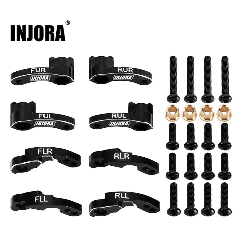 INJORA CNC Aluminum Flex Blades Suspension Travel Extension for 1/18 TRX4M Defender Bronco (4M-33)