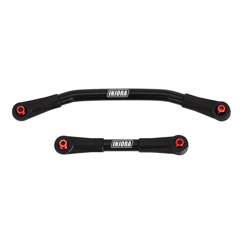 INJORA Stainless Steel Steering Links for SCX24 Black