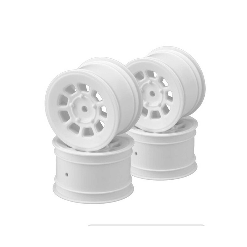 JConcepts 9 Shot 2.2 Dirt Oval Rear Wheels (White) (4)