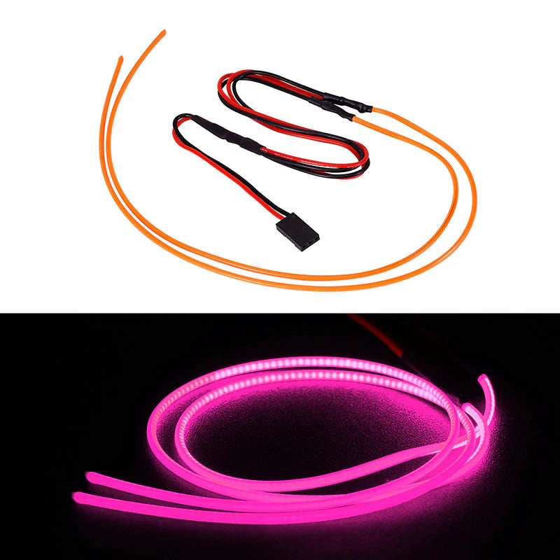 INJORA Flexible Cuttable LED Strip Lights for RC Cars Pink