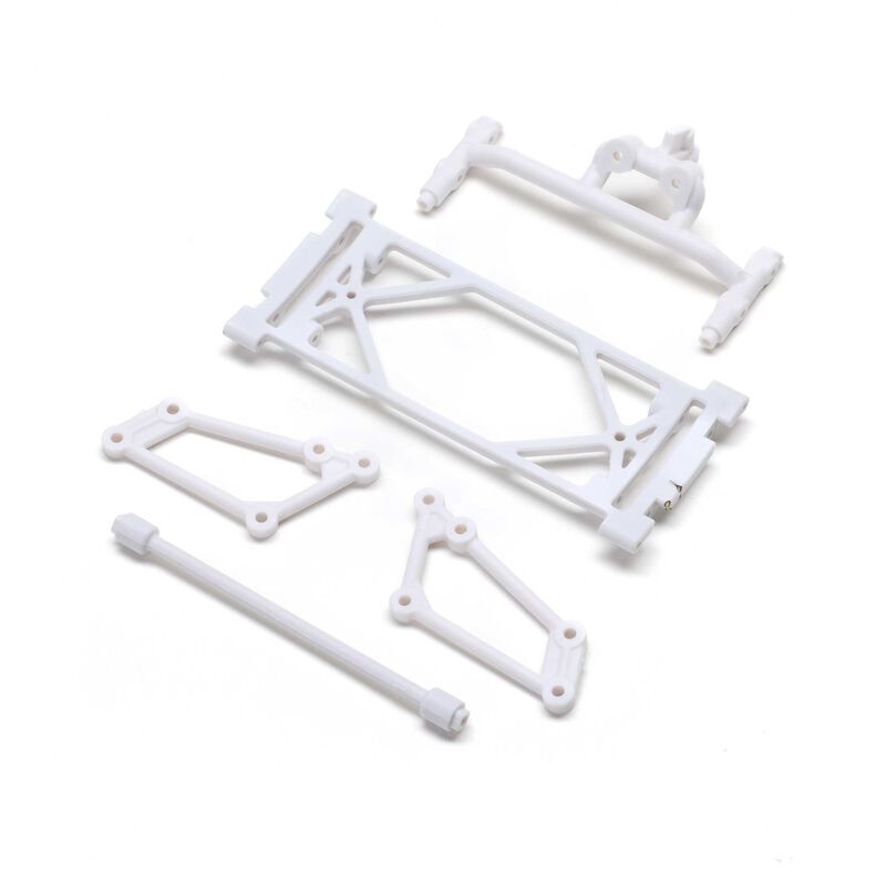 Losi Front Wing Mount Set, White: 22S Sprint