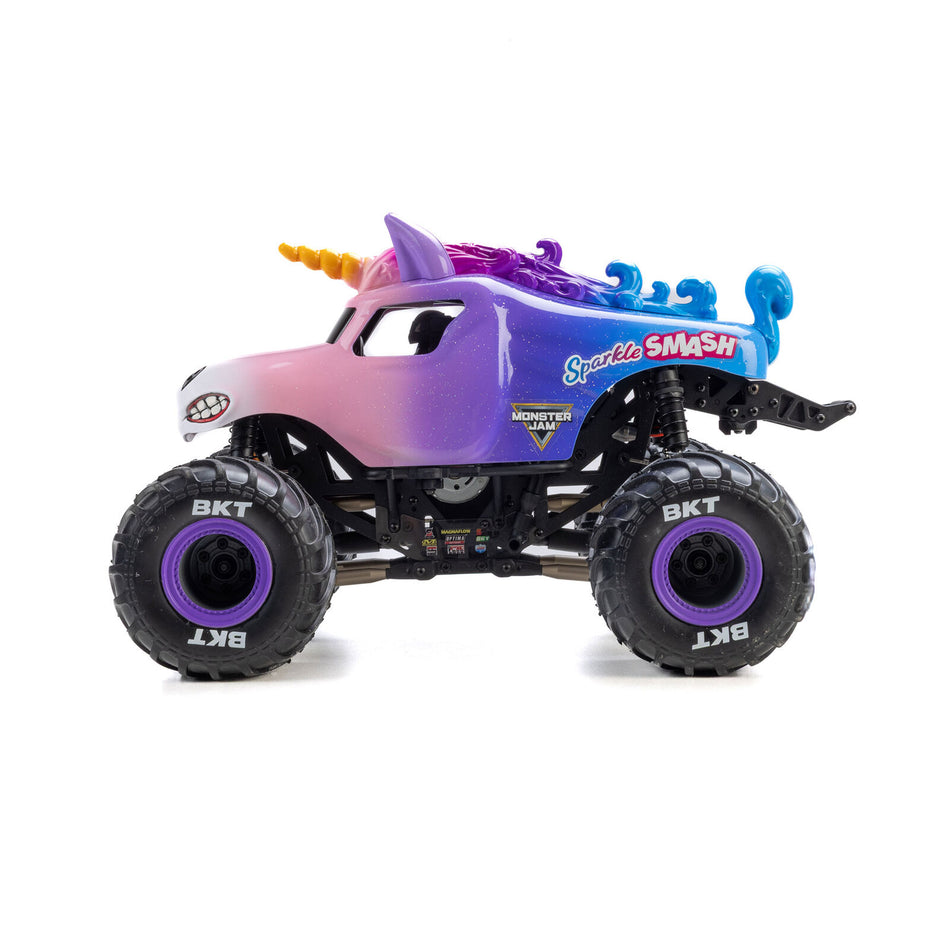 Losi LOS01026T5 Mini LMT: Sparkle Smash Brushed RTR 1/18 4x4 Solid Axle Monster Truck