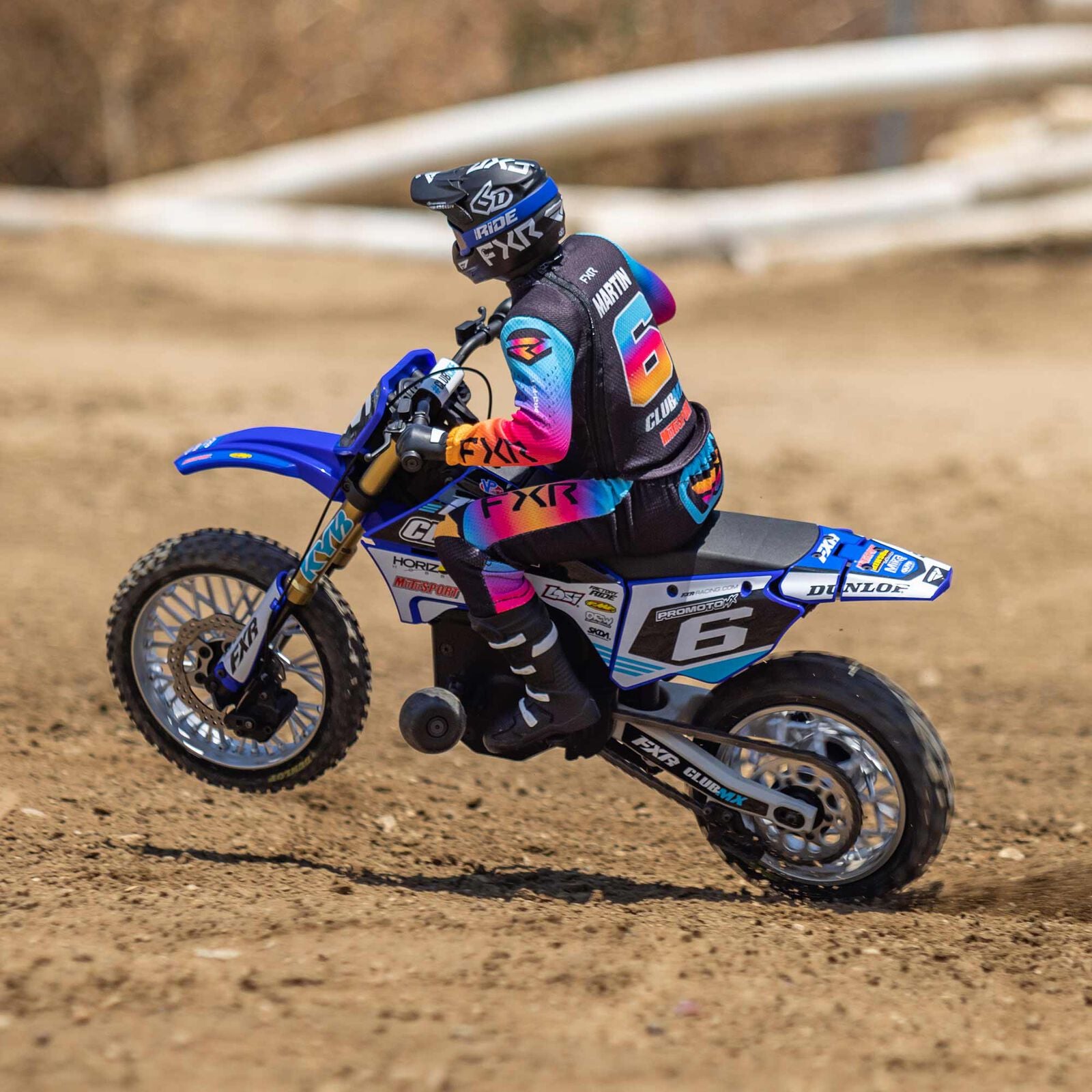 Losi 1/4 Promoto-MX Motorcycle RTR, Club MX Blue – Superstition