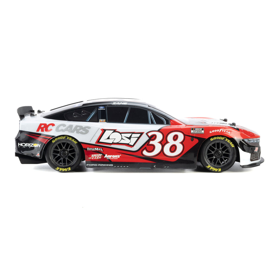 Losi 1/12 NASCAR RC Race Car Zane Smith No. 38 2026 Losi Ford Mustang 2S AWD RTR