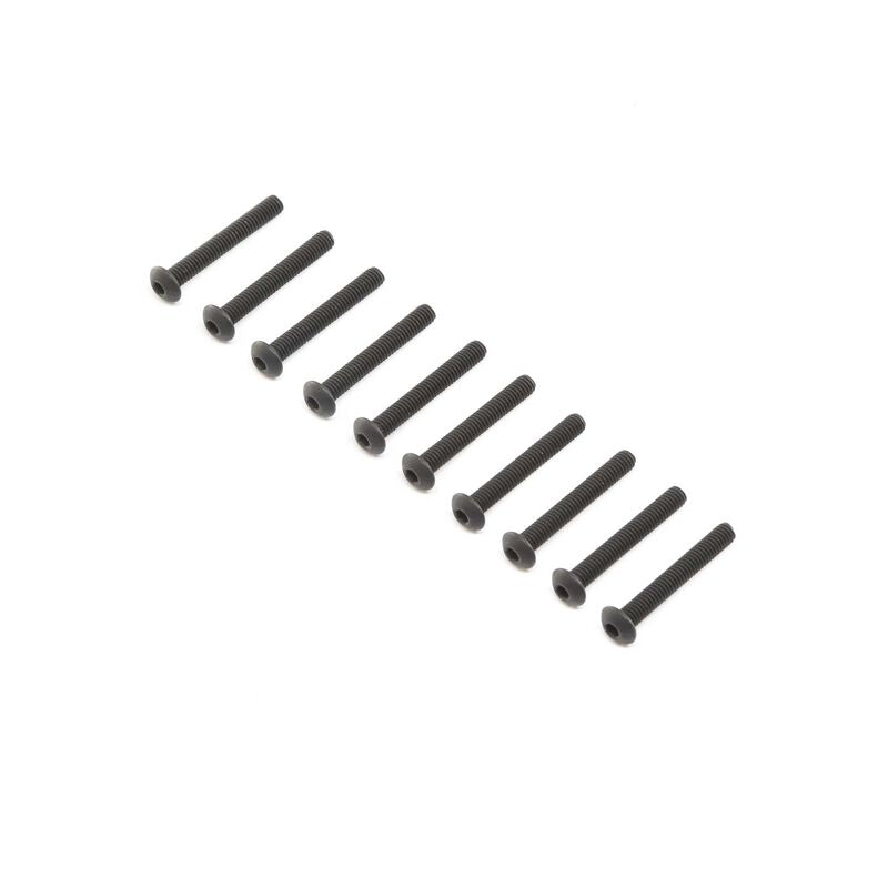 Losi Button Head Screws, Stl, BO, M4 x 30mm (10)