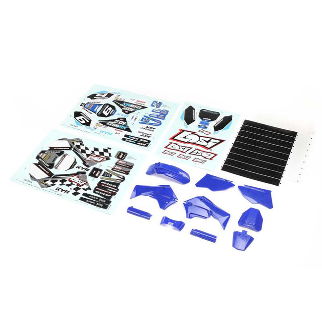 Losi Blue Plastics with Wraps: Promoto-MX