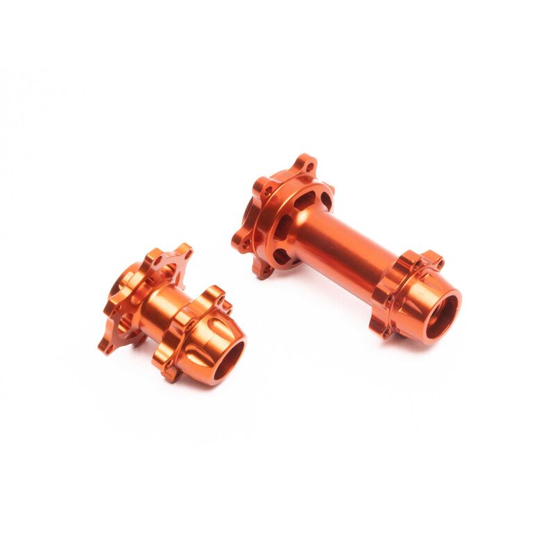 Losi Aluminum Hub Set, Machined, Orange: Promoto-MX