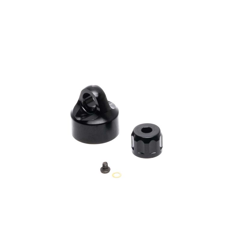 Losi Shock Cap Set, Aluminum, Black PromotoMX Superstition Hobbies