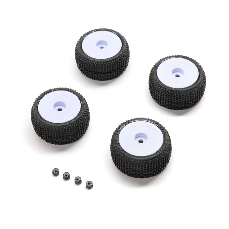 Pro-Line Blockade Tire, Proline OE, Wheel, White, Mounted: Micro-T