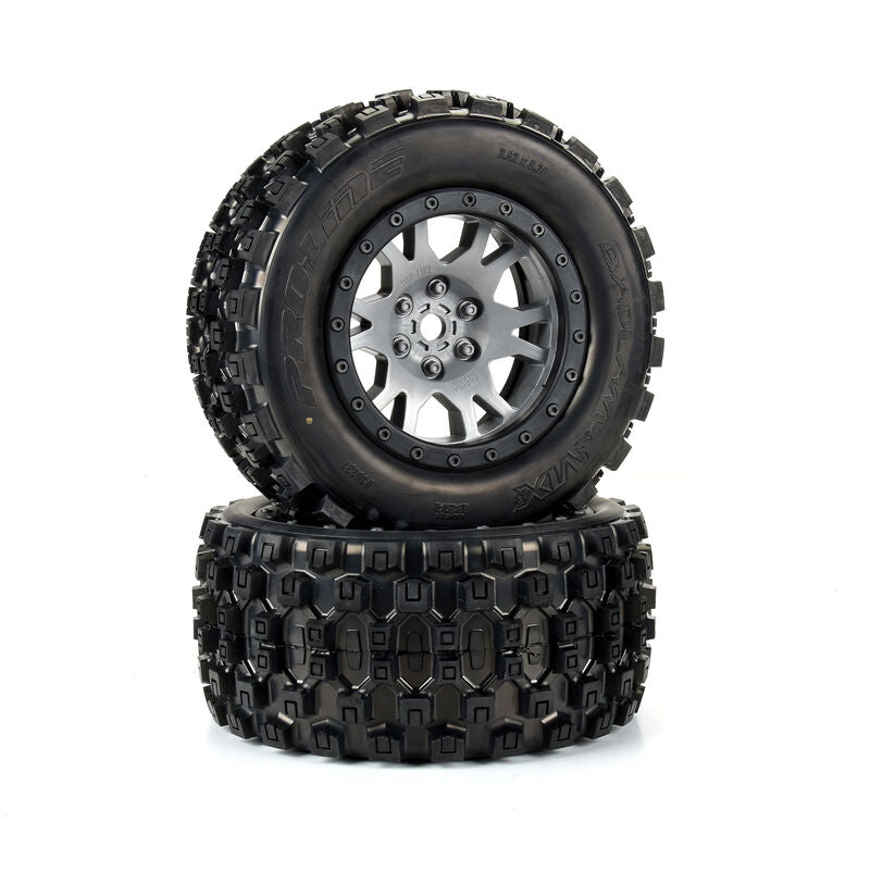 Limited Edition Badlands MX43 Pro-Loc F/R Mounted 24mm Gray/Black Impulse (2) for X-Maxx
