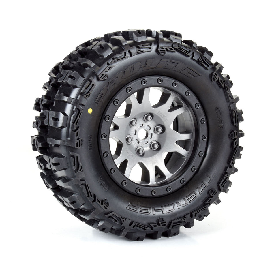 Limited Edition Trencher Pro-Loc F/R Mounted 24mm Gray/Black Impulse (2) for X-Maxx