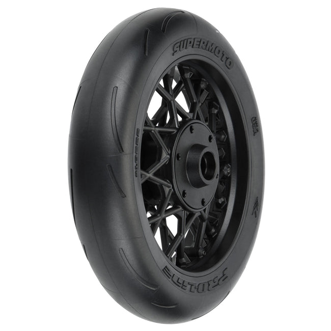 ProLine 1/4 Supermoto S3 Motorcycle Front Tire MTD Black (1): PROMOTO-MX