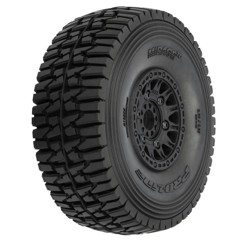 Pro-Line 1/7 Mirage TT Fr/Rr MT Tires Mtd 17mm Blk Raid (2)