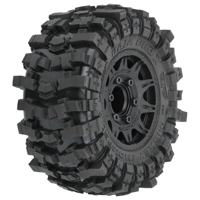 Mickey Thompson Baja Pro X 2.8" Tires Mounted on Raid Black 6x30 Removable Hex (12mm & 14mm) Wheels (2)