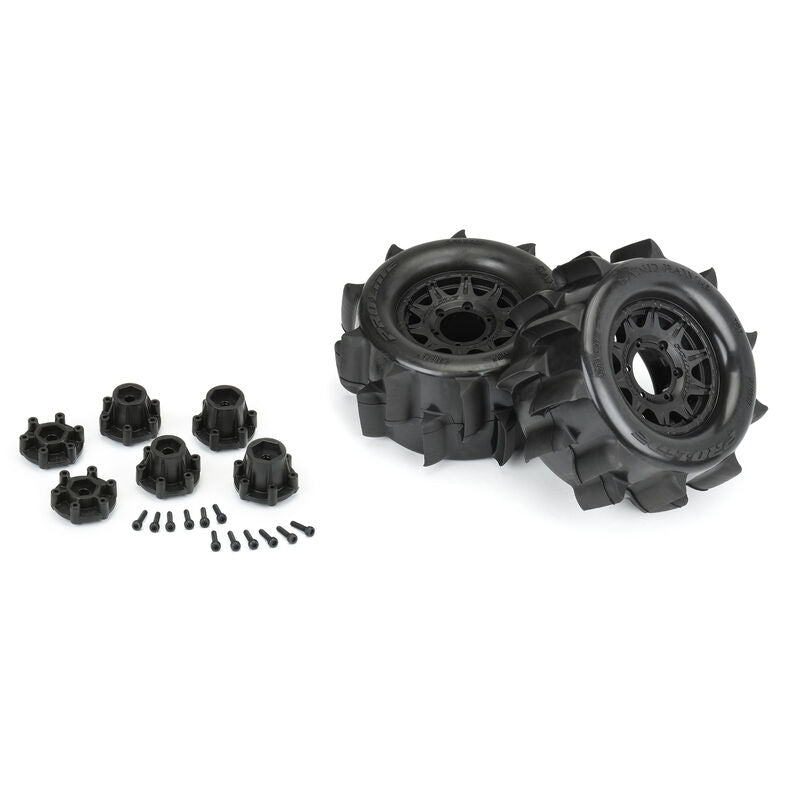 Pro-Line Sand Paw HP BELTED 2.8" Sand Truck Tires Mounted (12mm & 14mm)