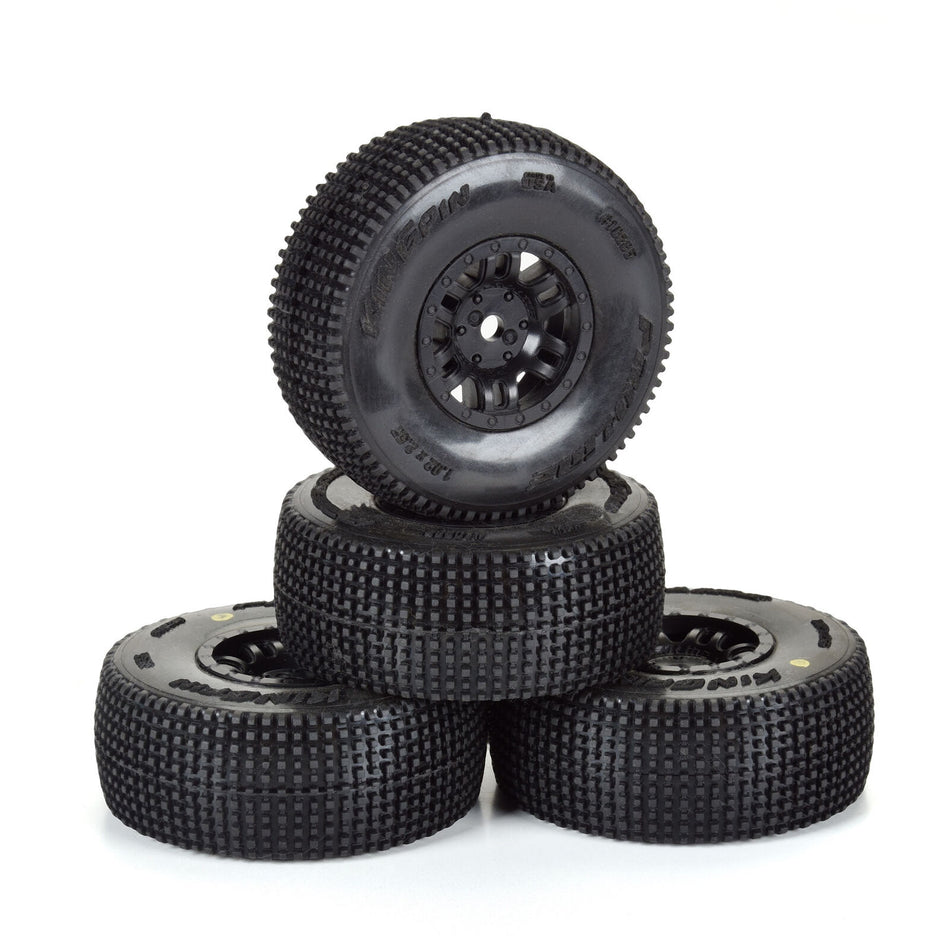 Pro-Line King-Pin F/R Tires Mounted 12mm Hex Black Split Six (4) for ARRMA MOJAVE GROM