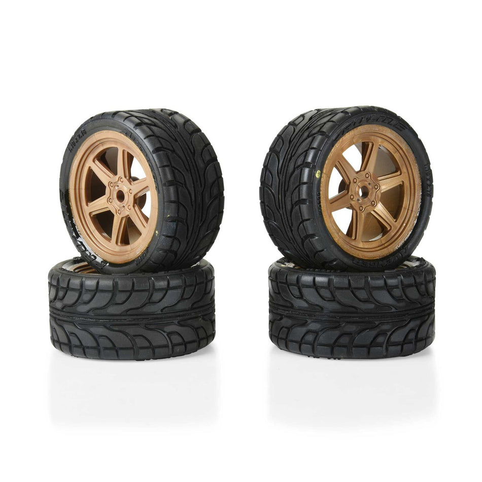 Pro-Line Avenger F/R Street Tires on Overdrive Bronze Wheels (8mm Hex) – PRO1030813