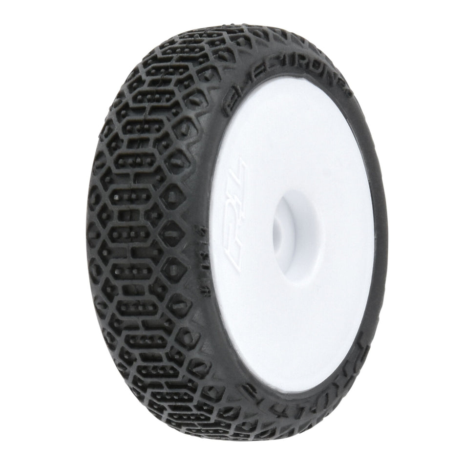 Pro-Line Electron 2.0 F/R Tires Mounted 7mm White (4) for Losi Micro-B