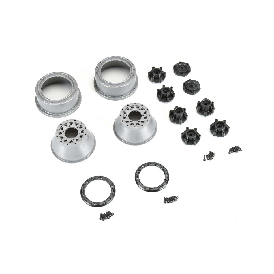 Pro-Line Raid Bead-Loc 2.2"/3.0" SC Wheels Black/Grey (2) – PRO281106 Limited Edition