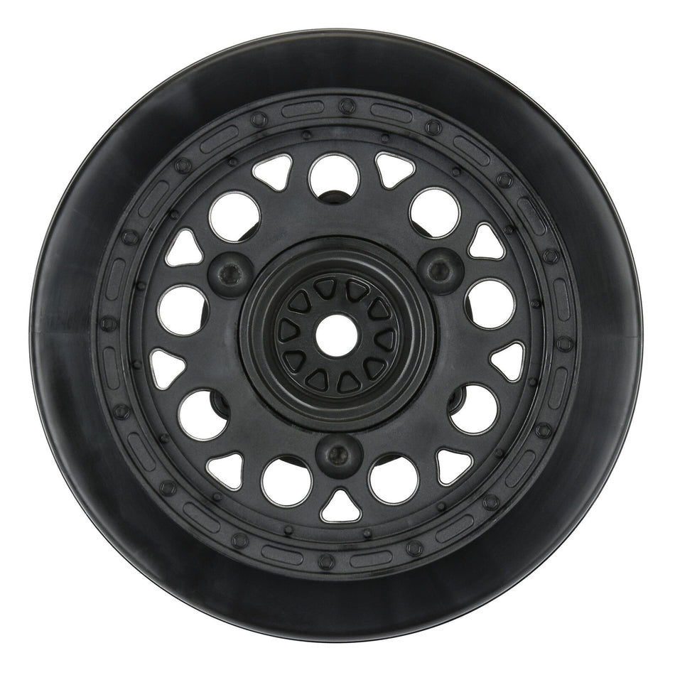 Showtime 2.2"/3.0" Black 3x30 Removable Hex (12mm & 14mm) SC Dirt Oval Wheels for Slash