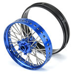 Losi 1/4 Pro-Spec Aluminum V2 Bead Front Wheel, Assembled, Blue: Promoto-MX