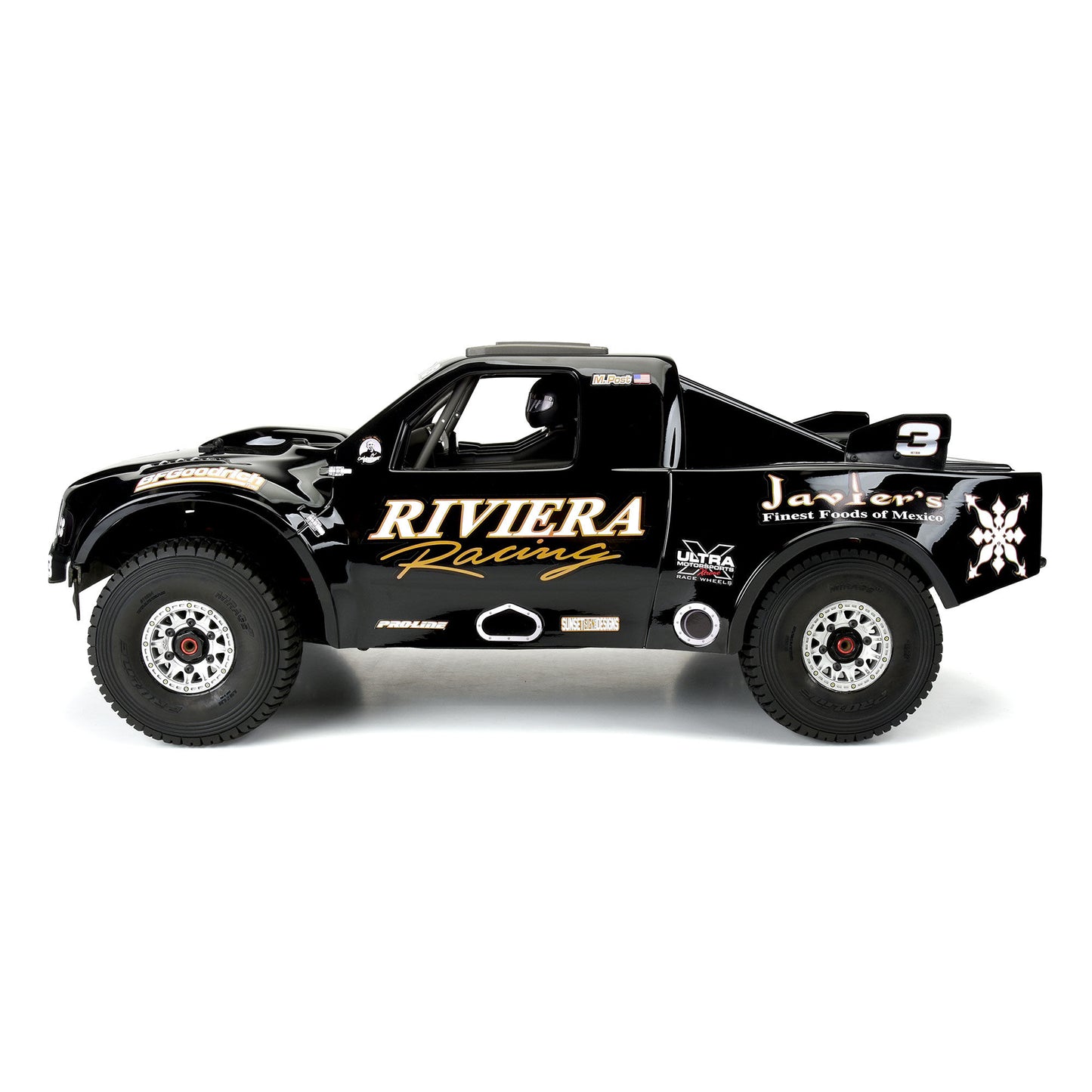 Pre-Cut 1997 Ford F-150 Trophy Truck “Riviera Edition” Tough Color (Black) Body for ARRMA Mojave 6S