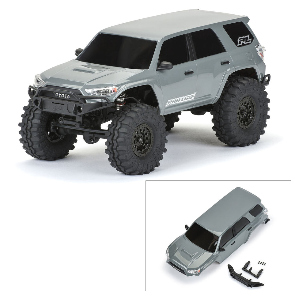 Axial 2024 Toyota 4Runner Hard Body Painted Lunar Rock Gray 132mm Wheelbase