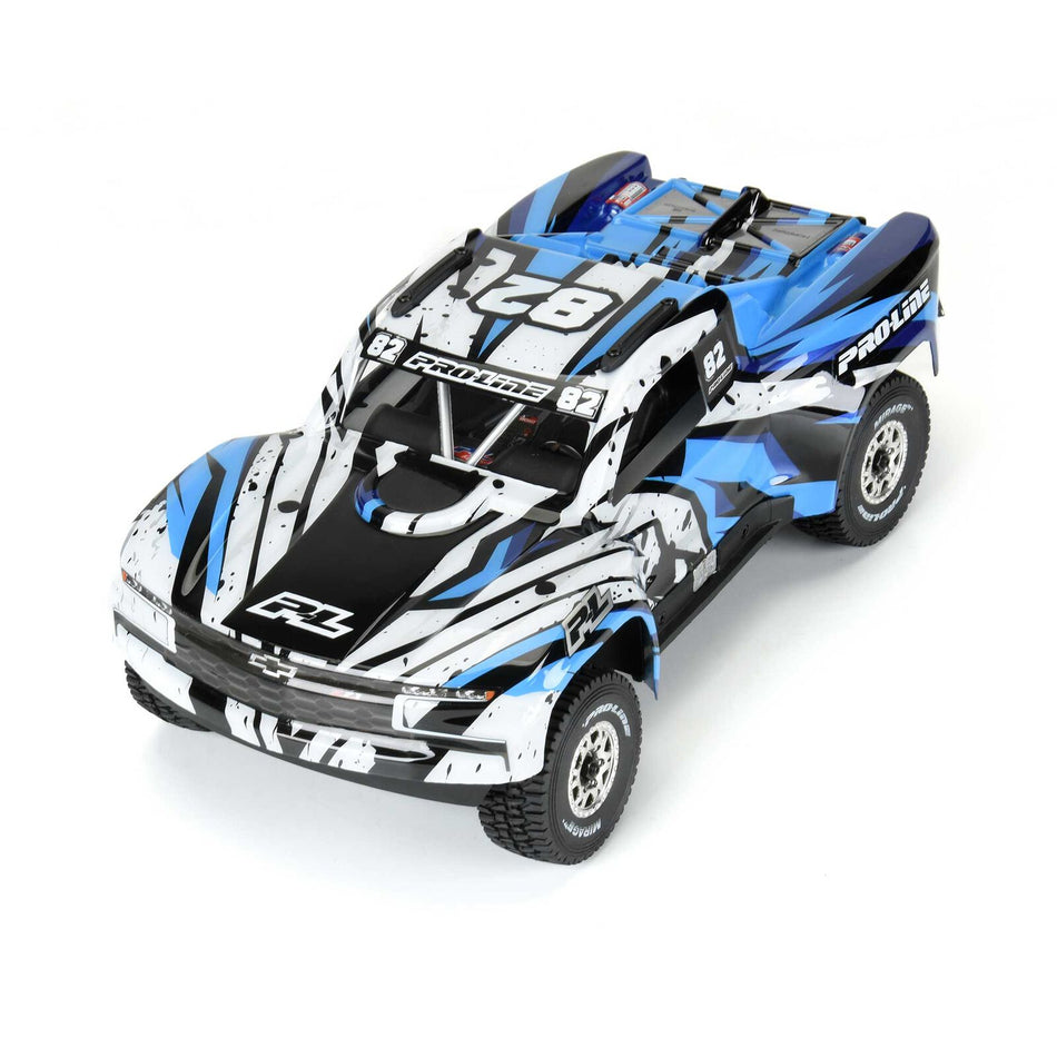 Pro-Line Limited Edition Pre-Cut/Pre-Painted 2019 Chevy Silverado Trophy Truck Strike (Blue/White) Body for Arrma Mojave Grom
