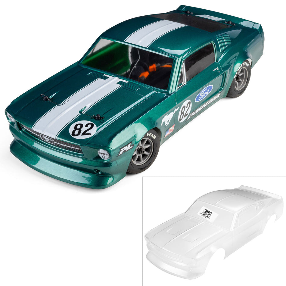 Protoform Pre-Cut 1968 Ford Mustang Clear VTA Body for Losi NASCAR Racecar