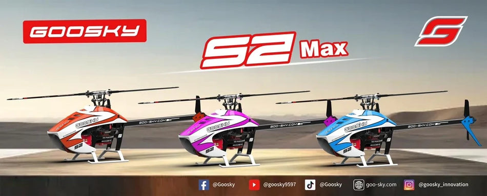 Goosky BAF080005 S2 Max RTF Electric RC Helicopter Blue