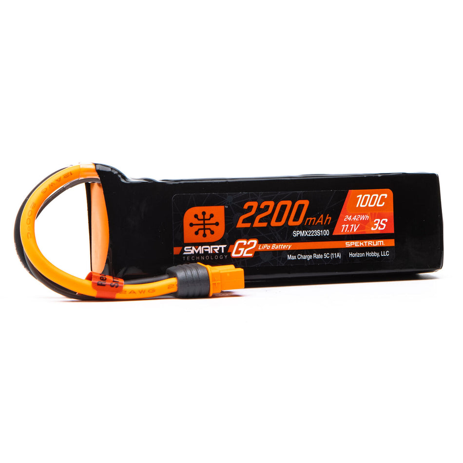 Spektrum2200mAh 3S 11.1V Smart G2 LiPo 100C; IC3
