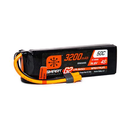 3200mAh 4S 14.8V Smart G2 LiPo 50C; IC3