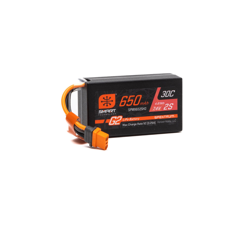 650mAh 2S 7.4V Smart G2 30C LiPo; IC2